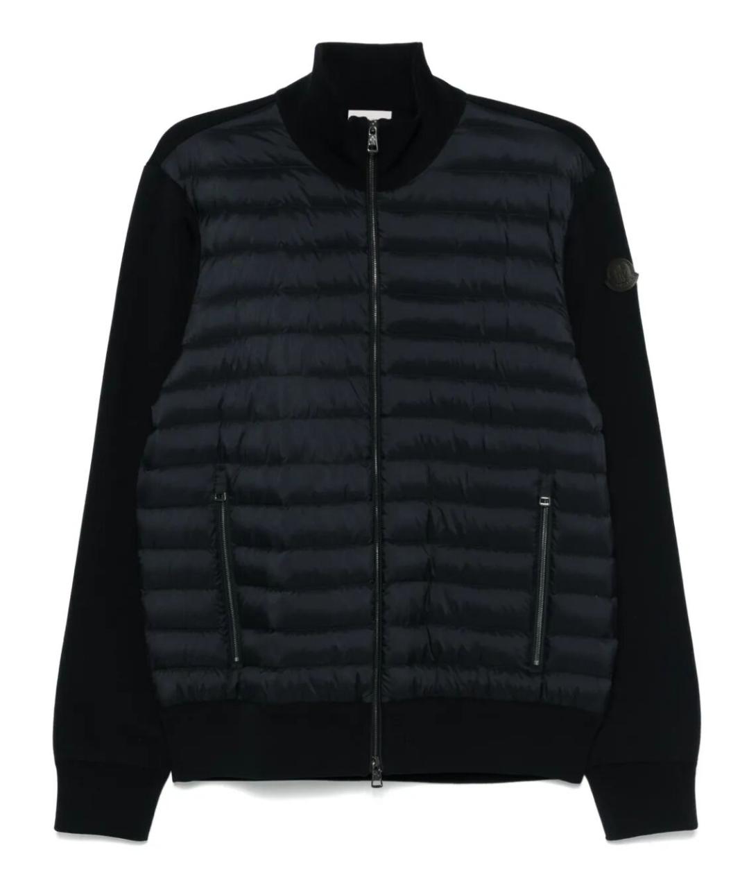 MONCLER Темно-синяя полиамидовая куртка, фото 1