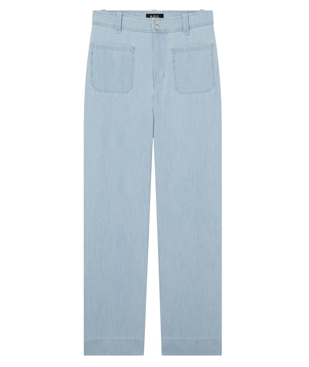 A.P.C. Голубые хлопковые прямые джинсы, фото 1