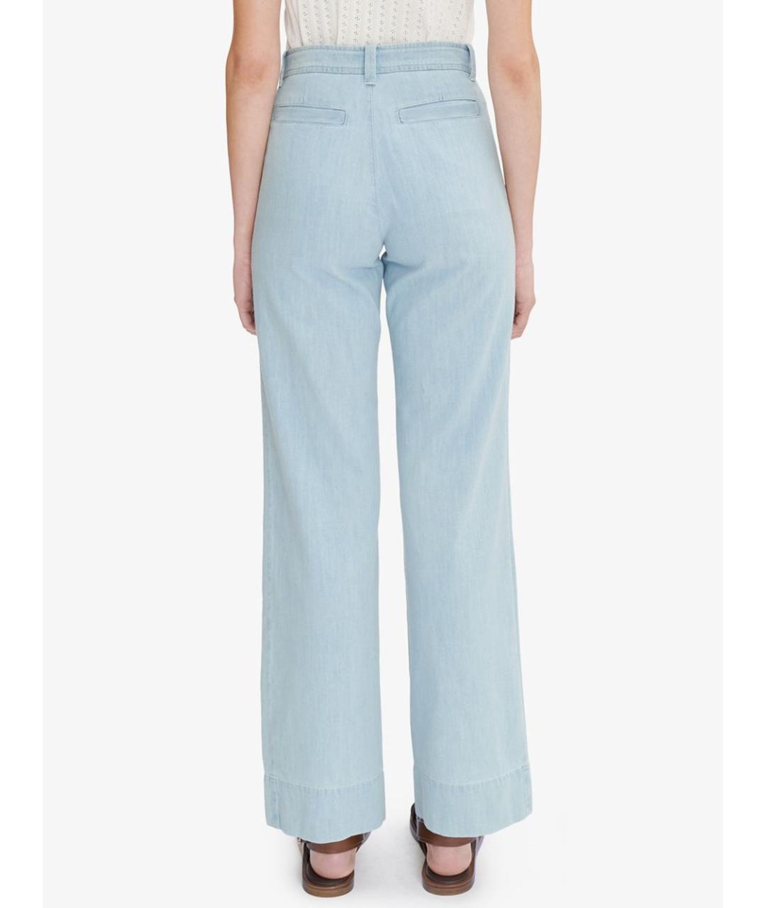 A.P.C. Голубые хлопковые прямые джинсы, фото 3