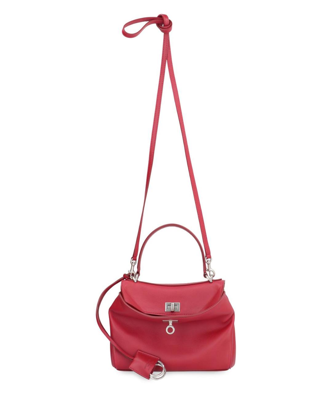 BALENCIAGA Красная кожаная сумка тоут, фото 5