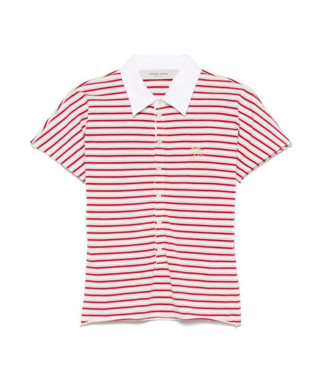 GOLDEN GOOSE DELUXE BRAND Красная хлопковая футболка, фото 1