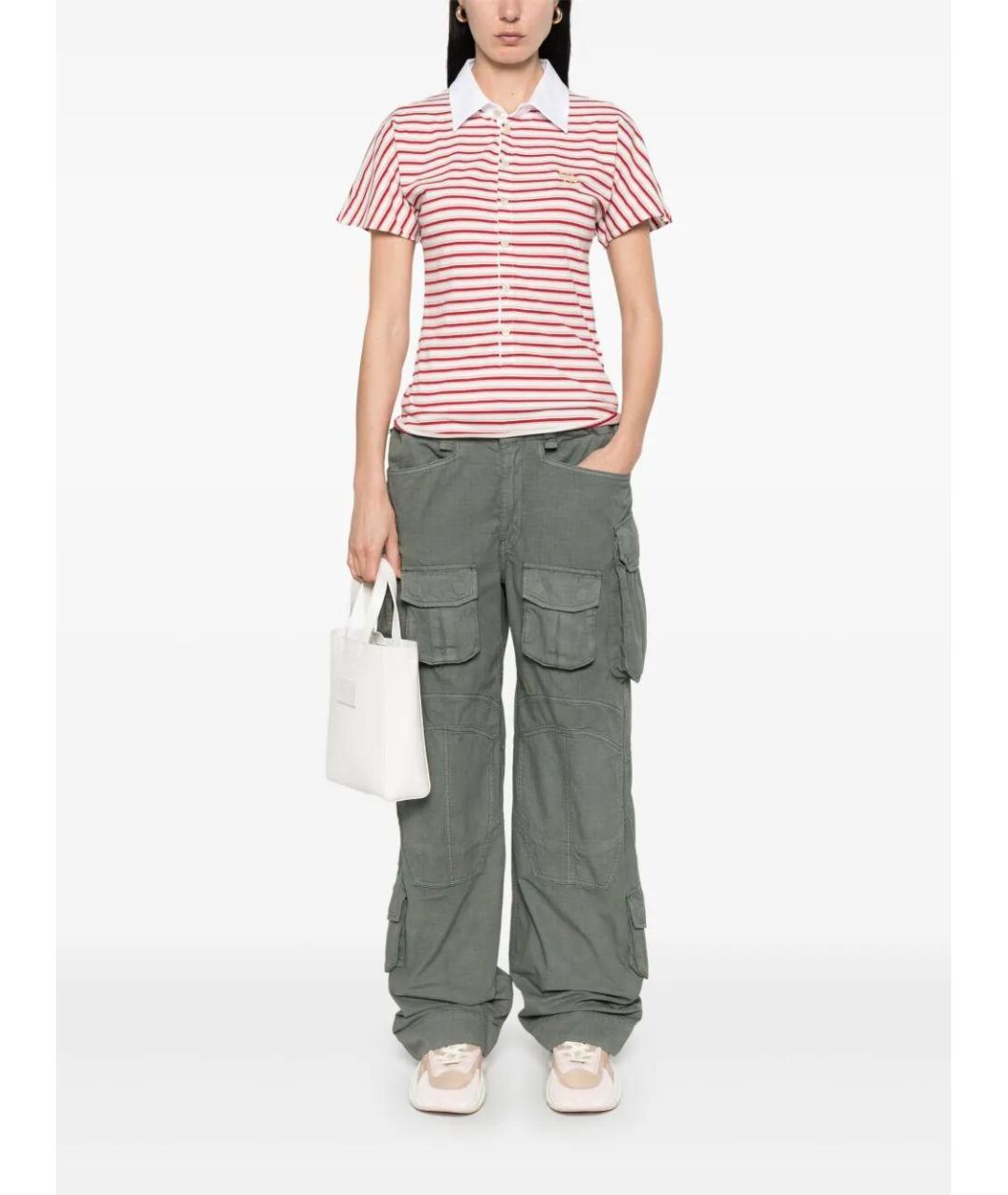 GOLDEN GOOSE DELUXE BRAND Красная хлопковая футболка, фото 4