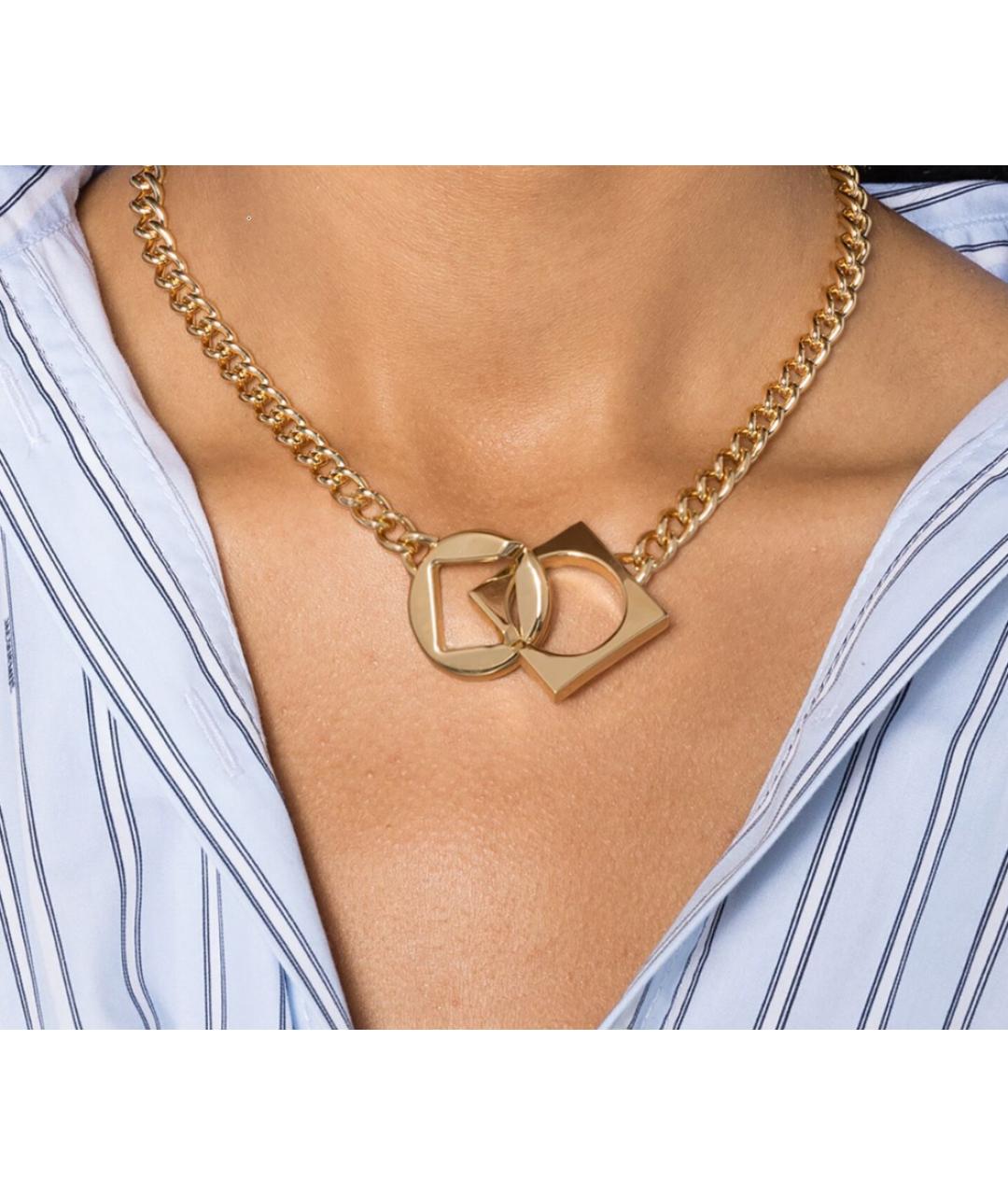 JACQUEMUS Золотая металлическая цепочка, фото 3