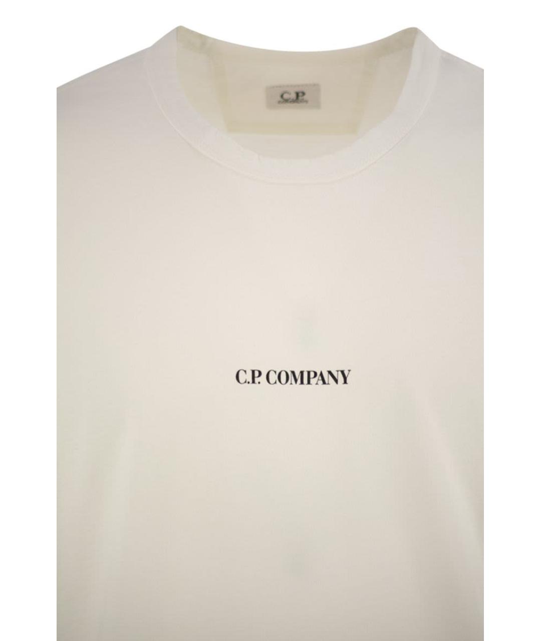 CP COMPANY Белая хлопковая футболка, фото 4