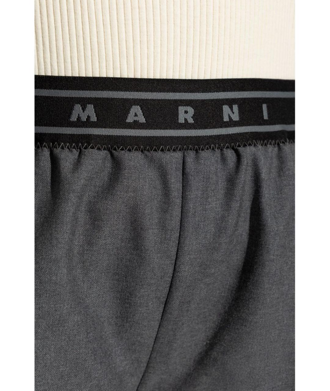 MARNI Серые хлопковые шорты, фото 3