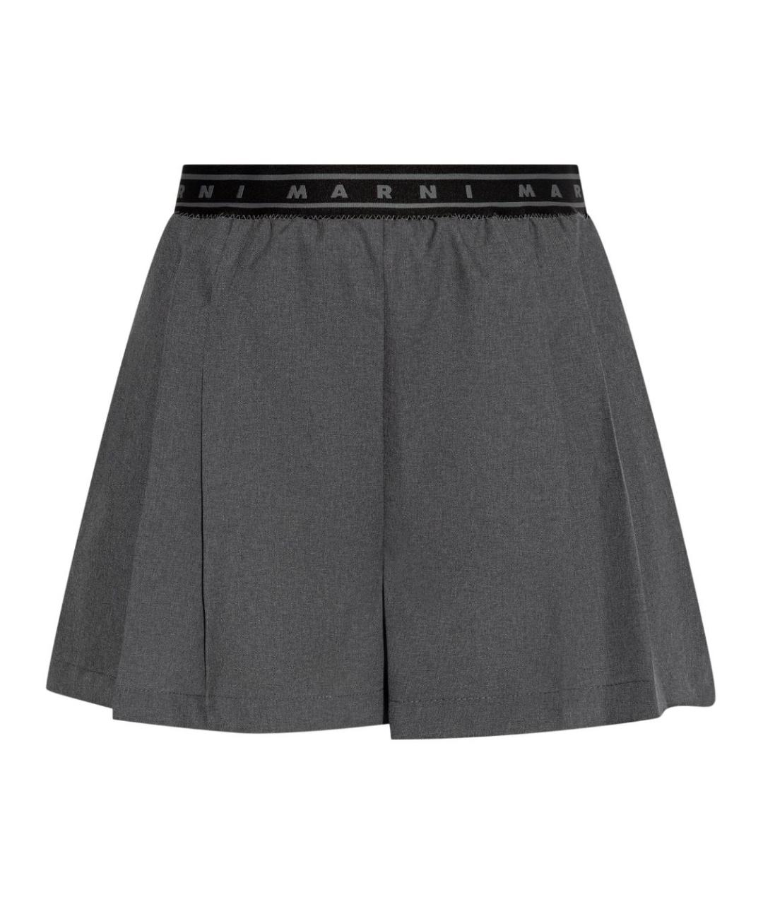MARNI Серые хлопковые шорты, фото 1