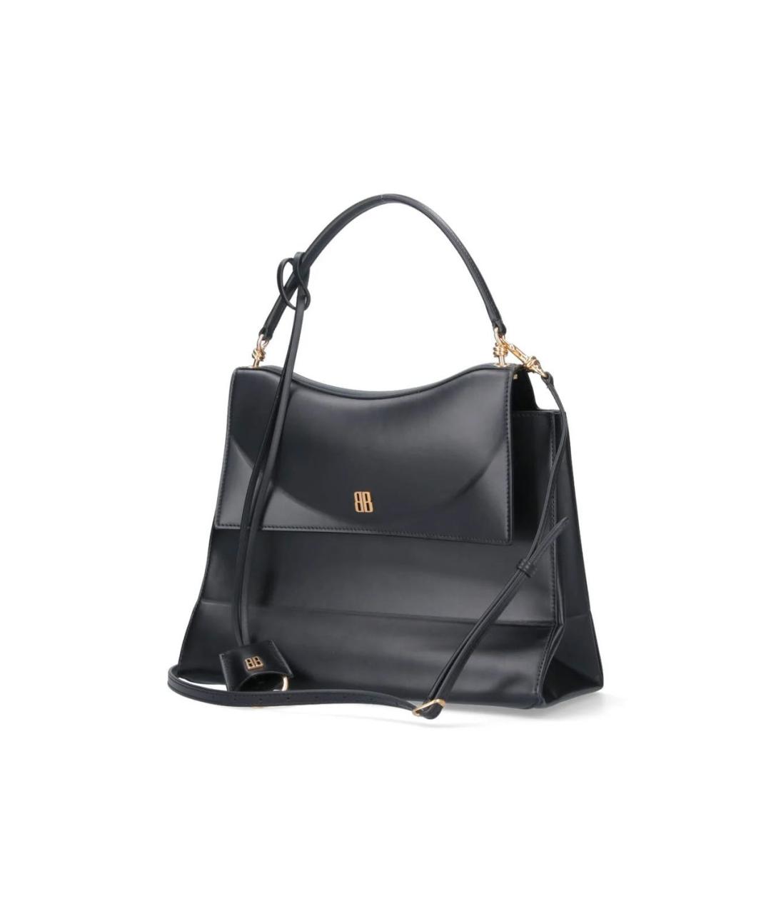 BALENCIAGA Черная кожаная сумка тоут, фото 3