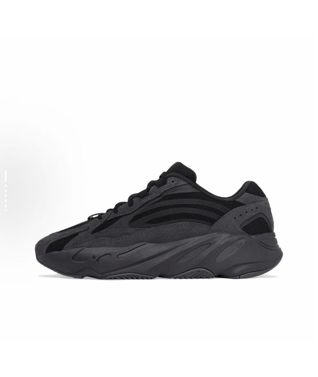 ADIDAS YEEZY Антрацитовые замшевые низкие кроссовки / кеды, фото 7