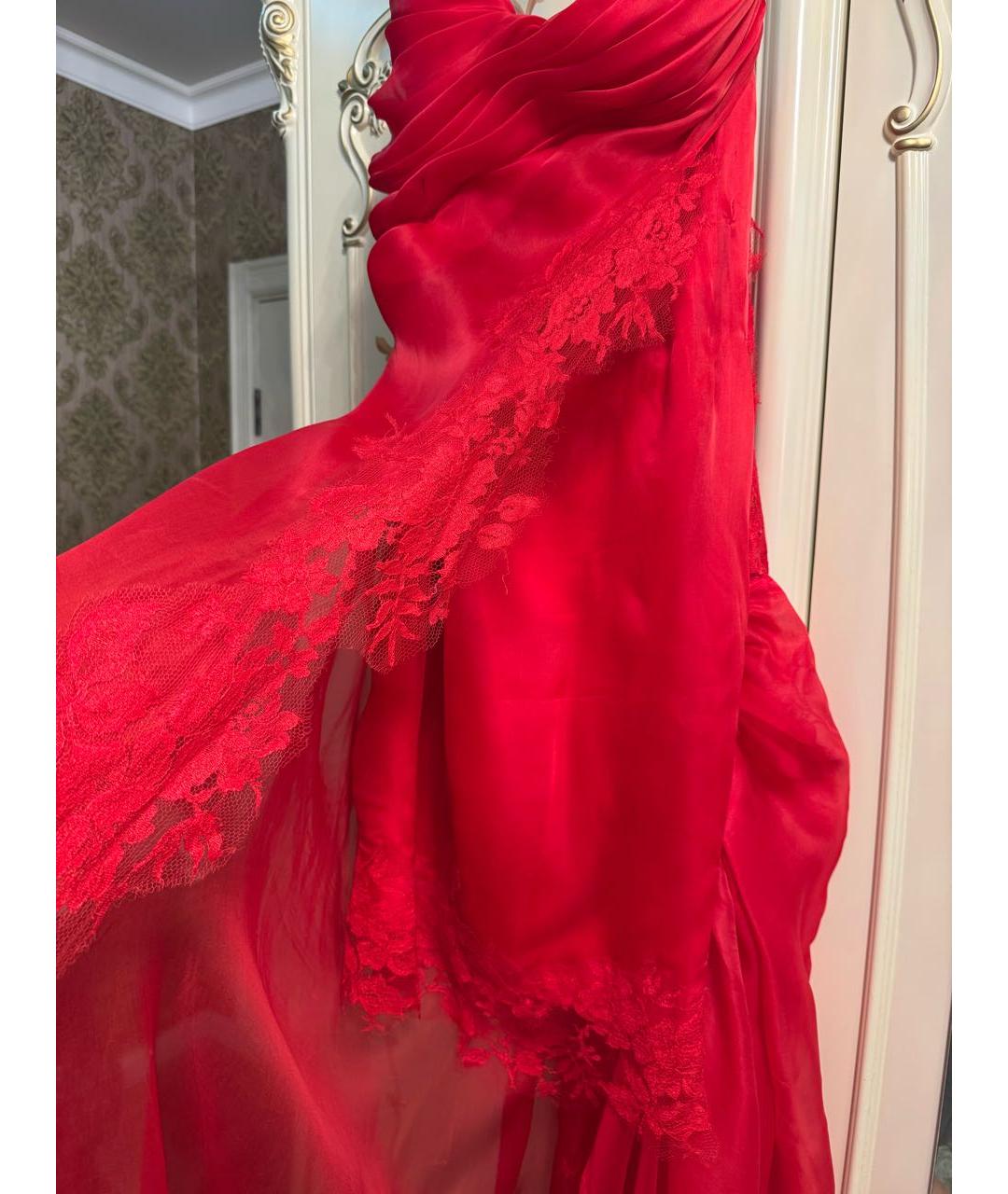 ERMANNO SCERVINO Красное шелковое вечернее платье, фото 4
