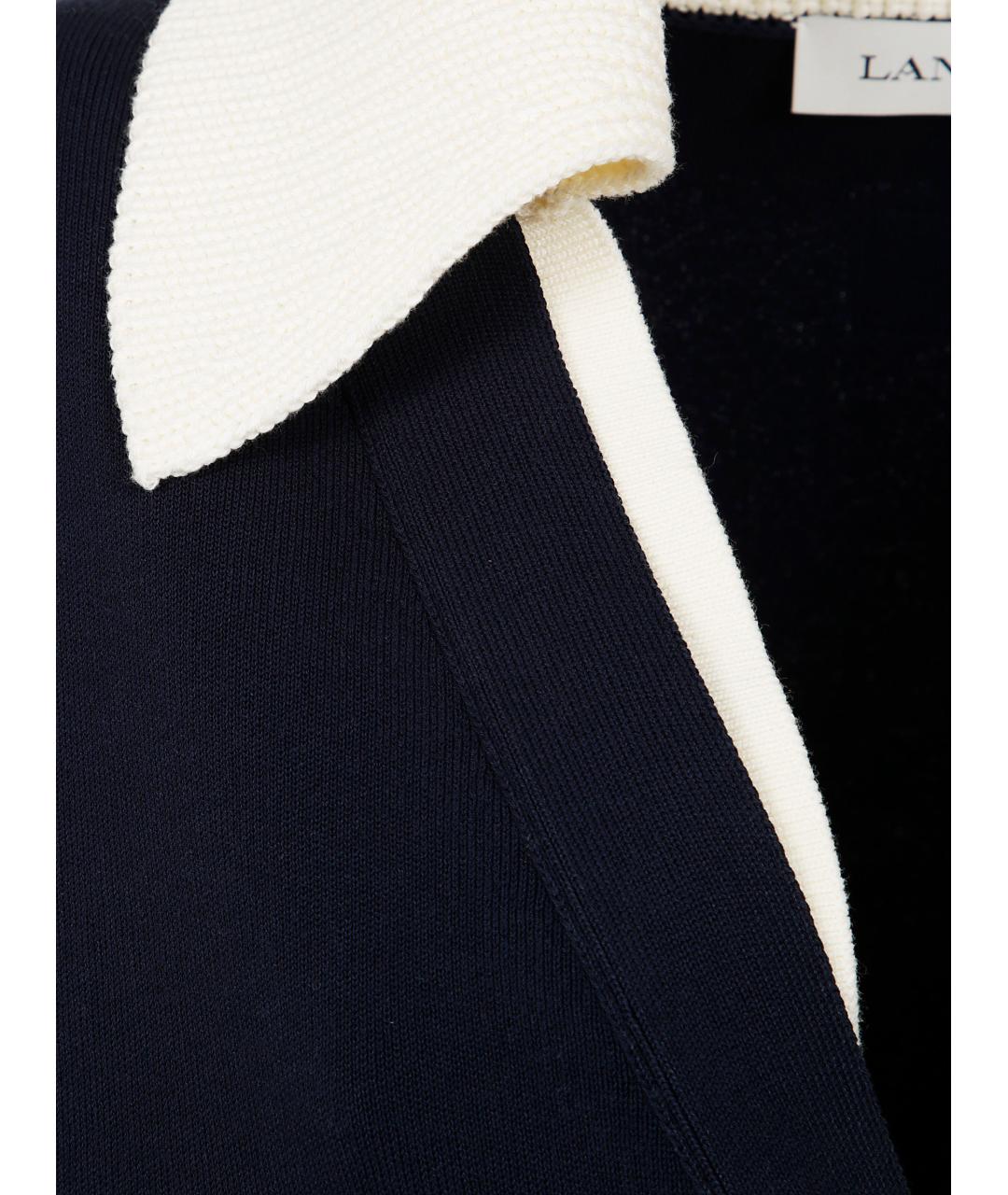 LANVIN Синий хлопковый кардиган, фото 3
