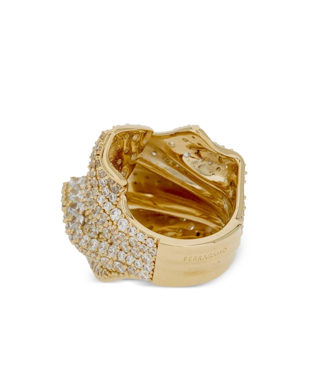 FERRAGAMO Золотое латунное кольцо, фото 2