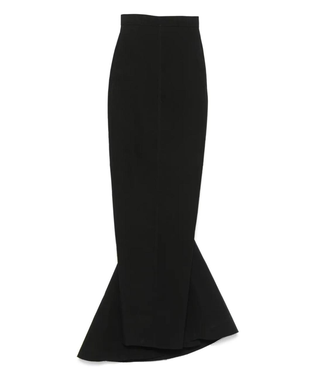 RICK OWENS Черная полиэстеровая юбка миди, фото 1