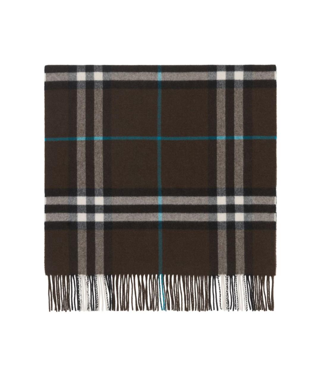 BURBERRY Коричневый шерстяной шарф, фото 2