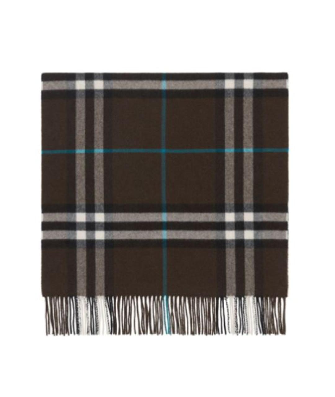 BURBERRY Коричневый шерстяной шарф, фото 3