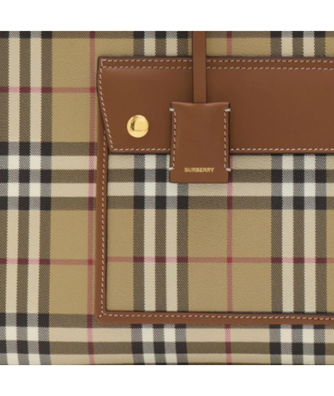 BURBERRY Бежевая сумка тоут, фото 4