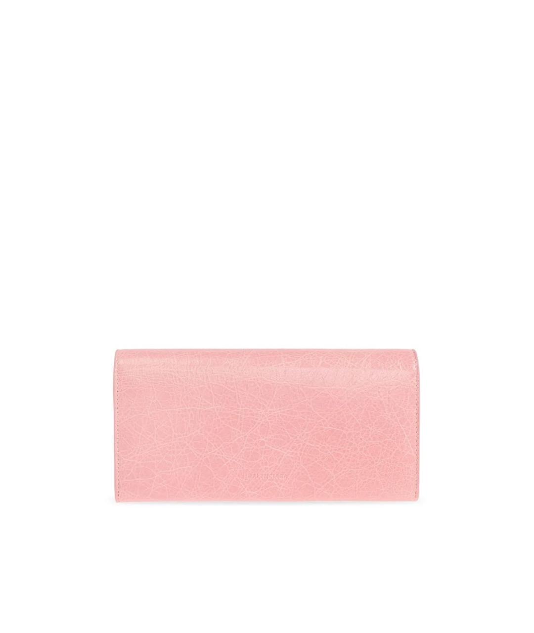 BALENCIAGA Розовый кожаный кошелек, фото 2