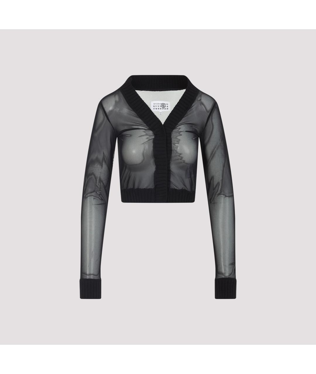 MM6 MAISON MARGIELA Черная полиамидовая футболка, фото 2