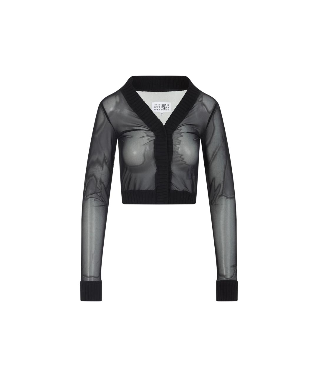 MM6 MAISON MARGIELA Черная полиамидовая футболка, фото 1