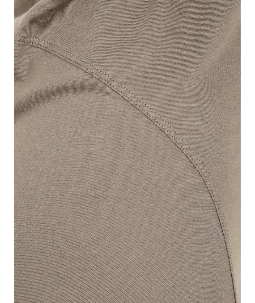 RICK OWENS Серая хлопковая юбка макси, фото 5