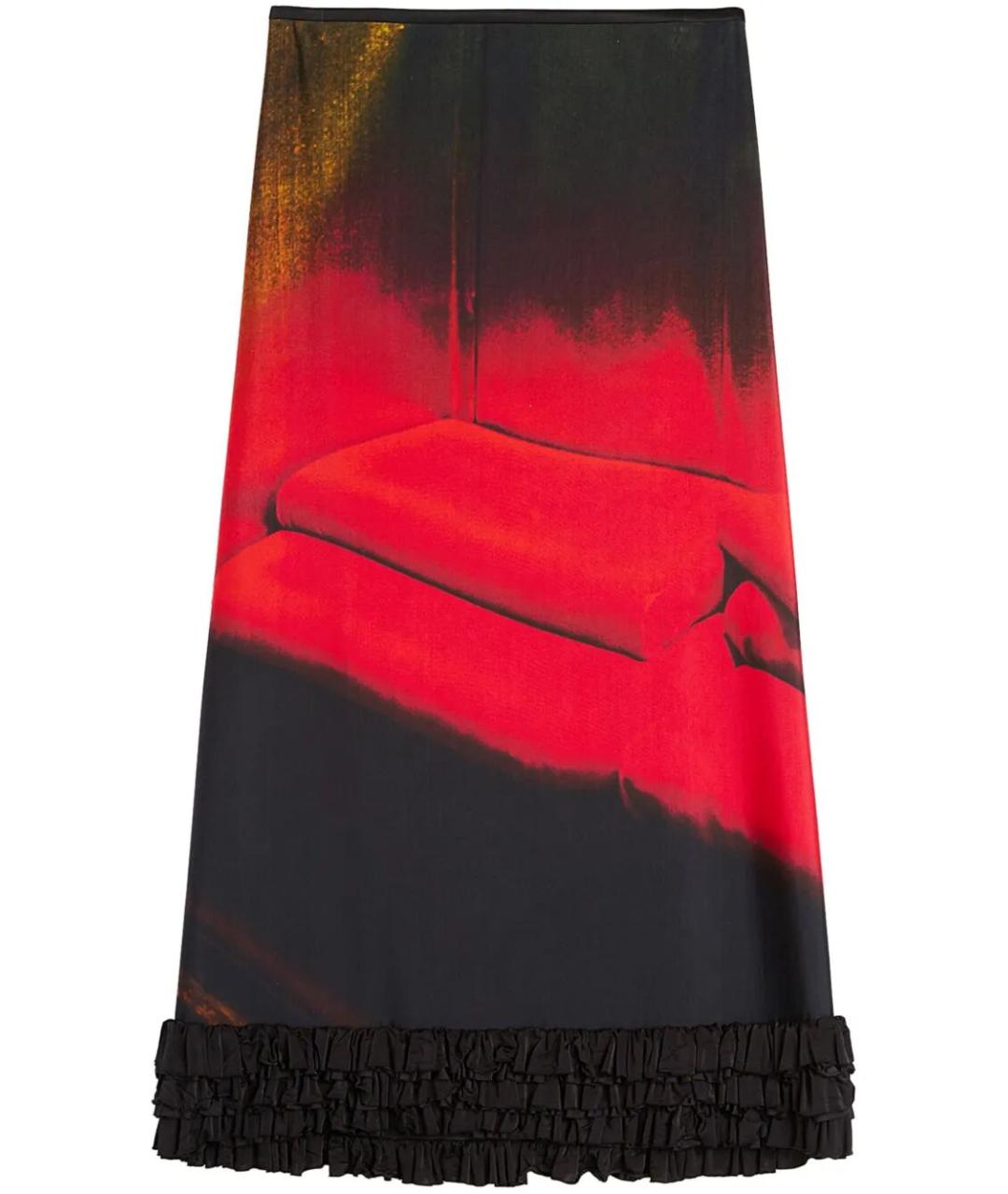 JIL SANDER Мульти вискозная юбка миди, фото 1