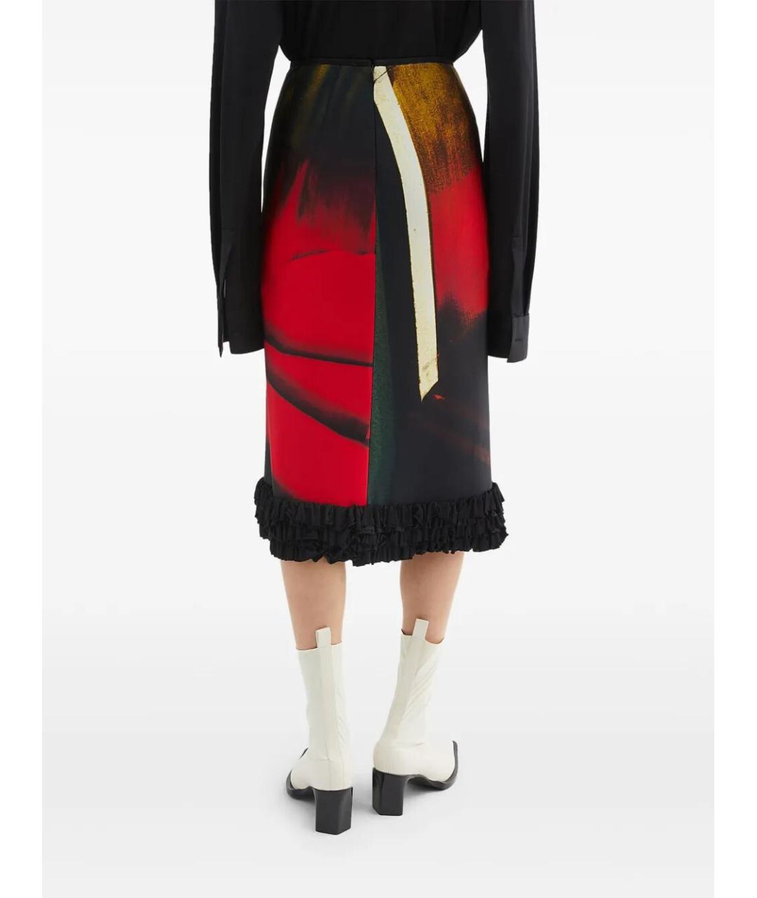 JIL SANDER Мульти вискозная юбка миди, фото 5