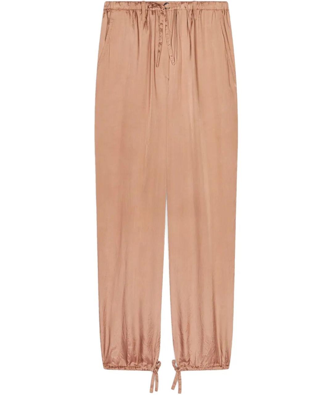 DRIES VAN NOTEN Бежевые хлопковые прямые брюки, фото 1