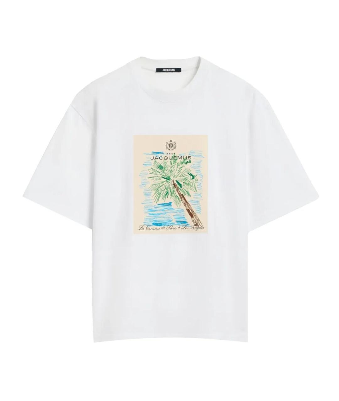 JACQUEMUS Белая хлопковая футболка, фото 1