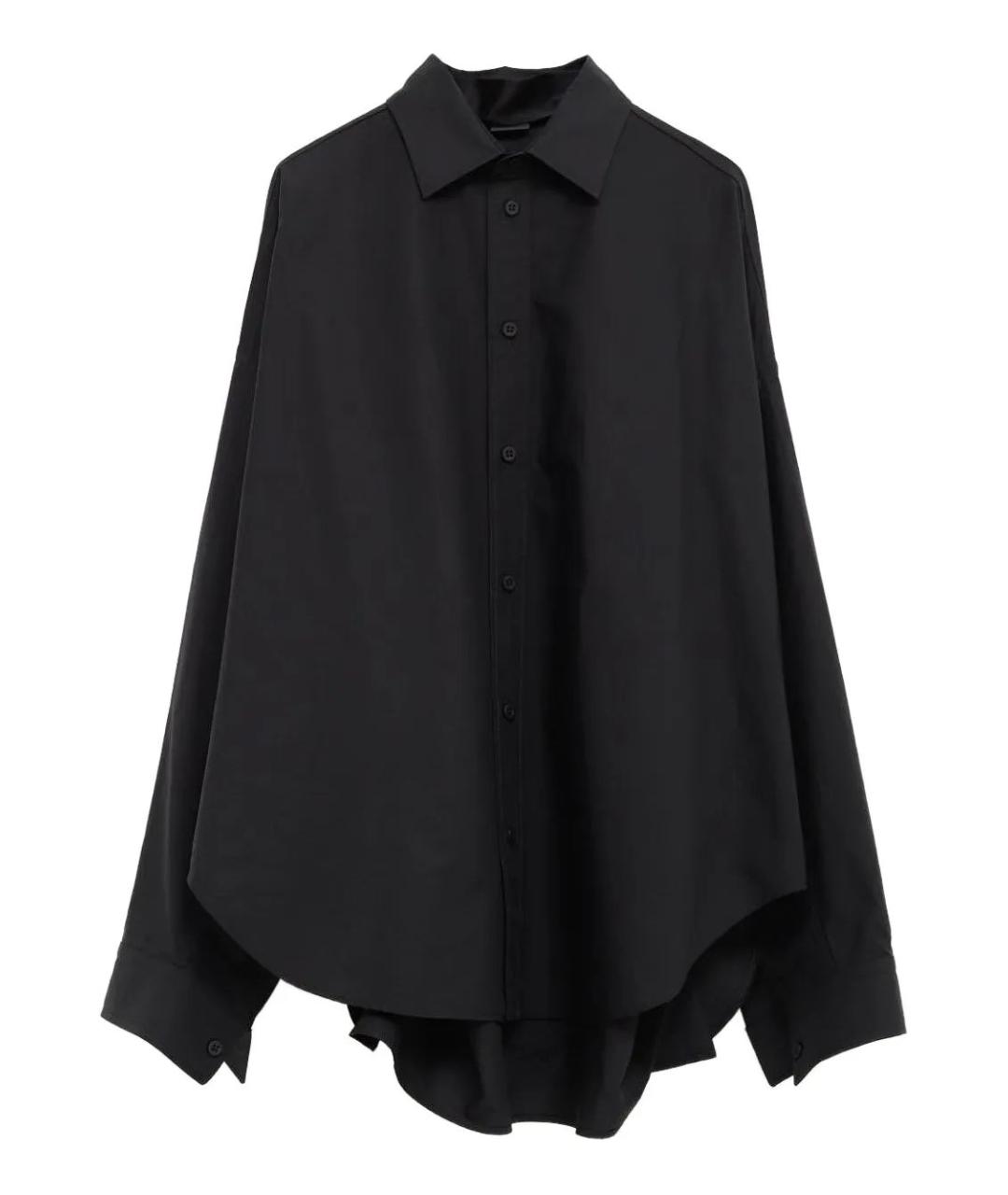 BALENCIAGA Черная хлопковая рубашка, фото 1