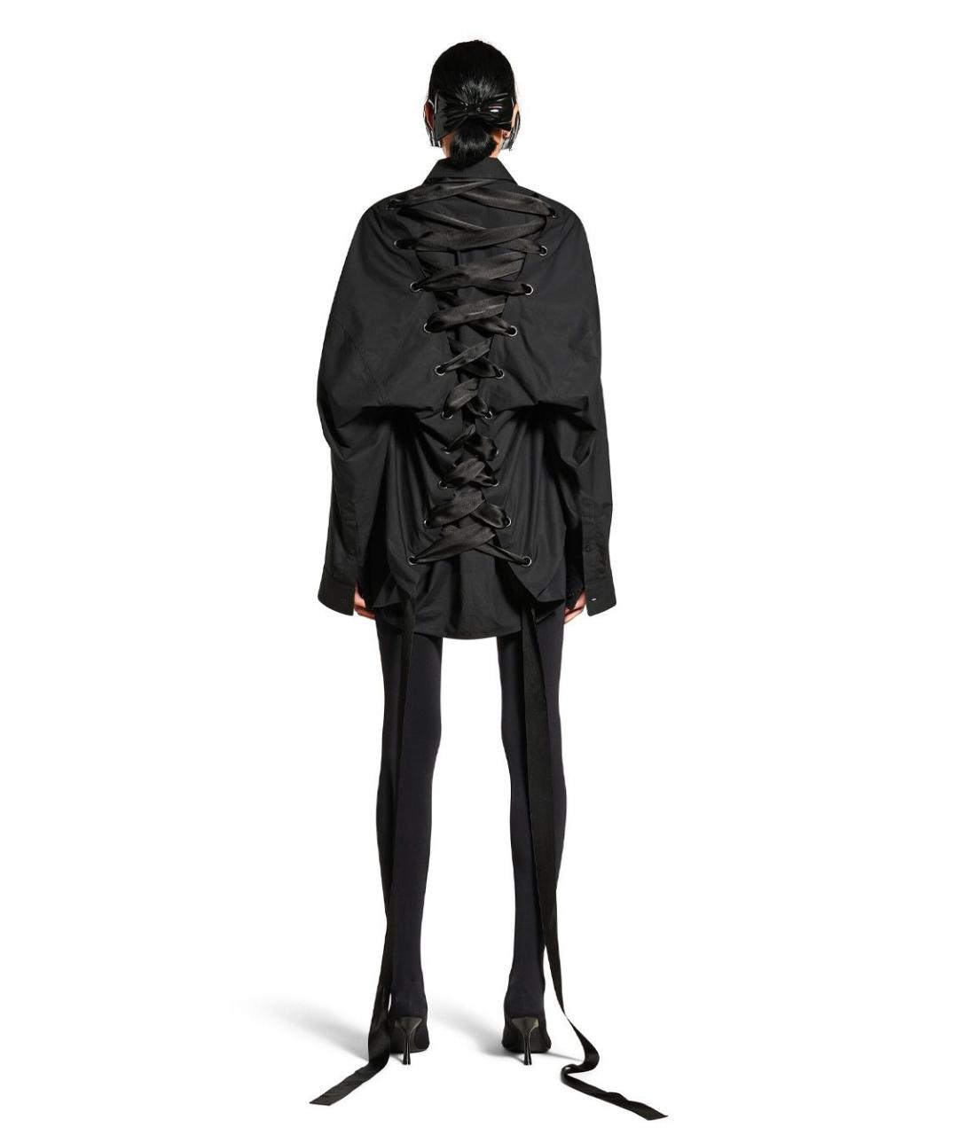 BALENCIAGA Черная хлопковая рубашка, фото 4