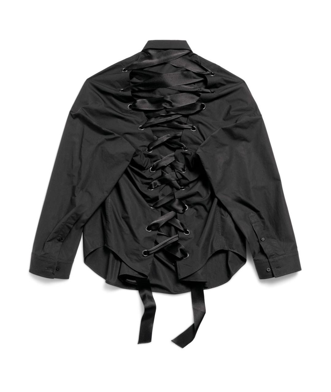 BALENCIAGA Черная хлопковая рубашка, фото 5