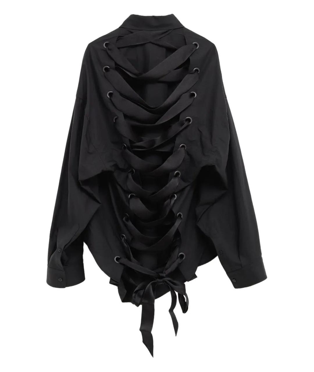 BALENCIAGA Черная хлопковая рубашка, фото 2