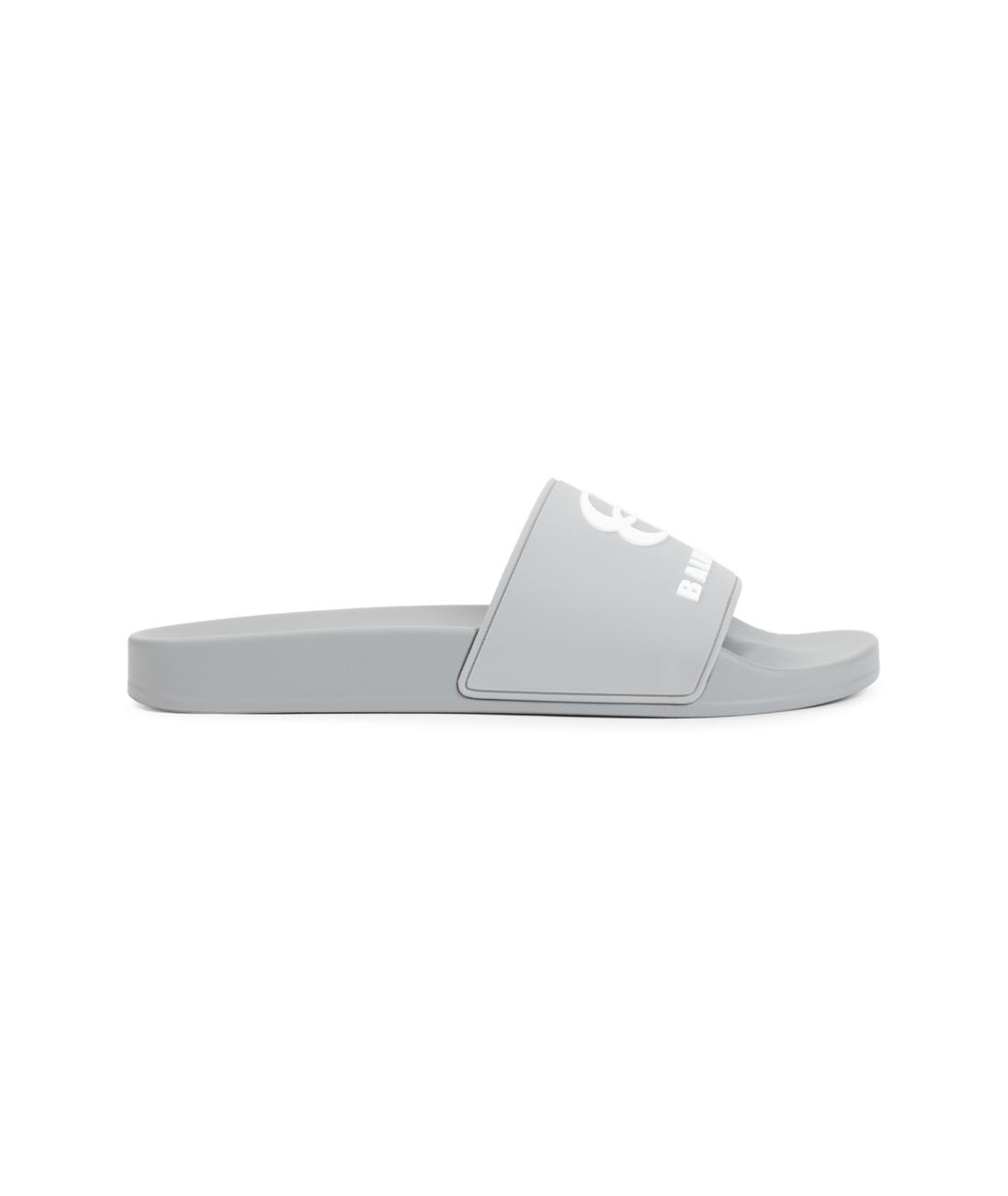 BALENCIAGA Серые шлепанцы, фото 1