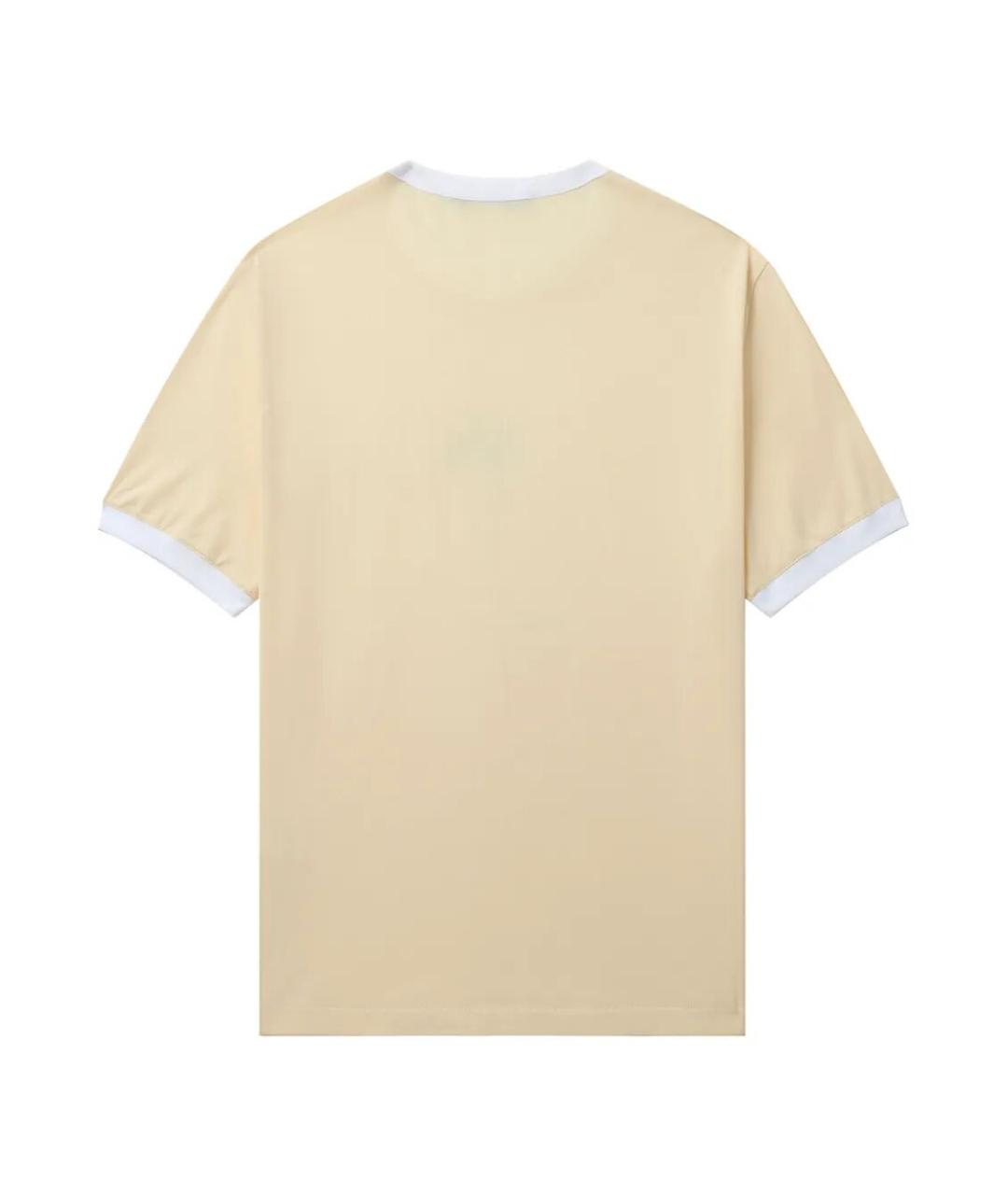 JACQUEMUS Бежевая хлопковая футболка, фото 4
