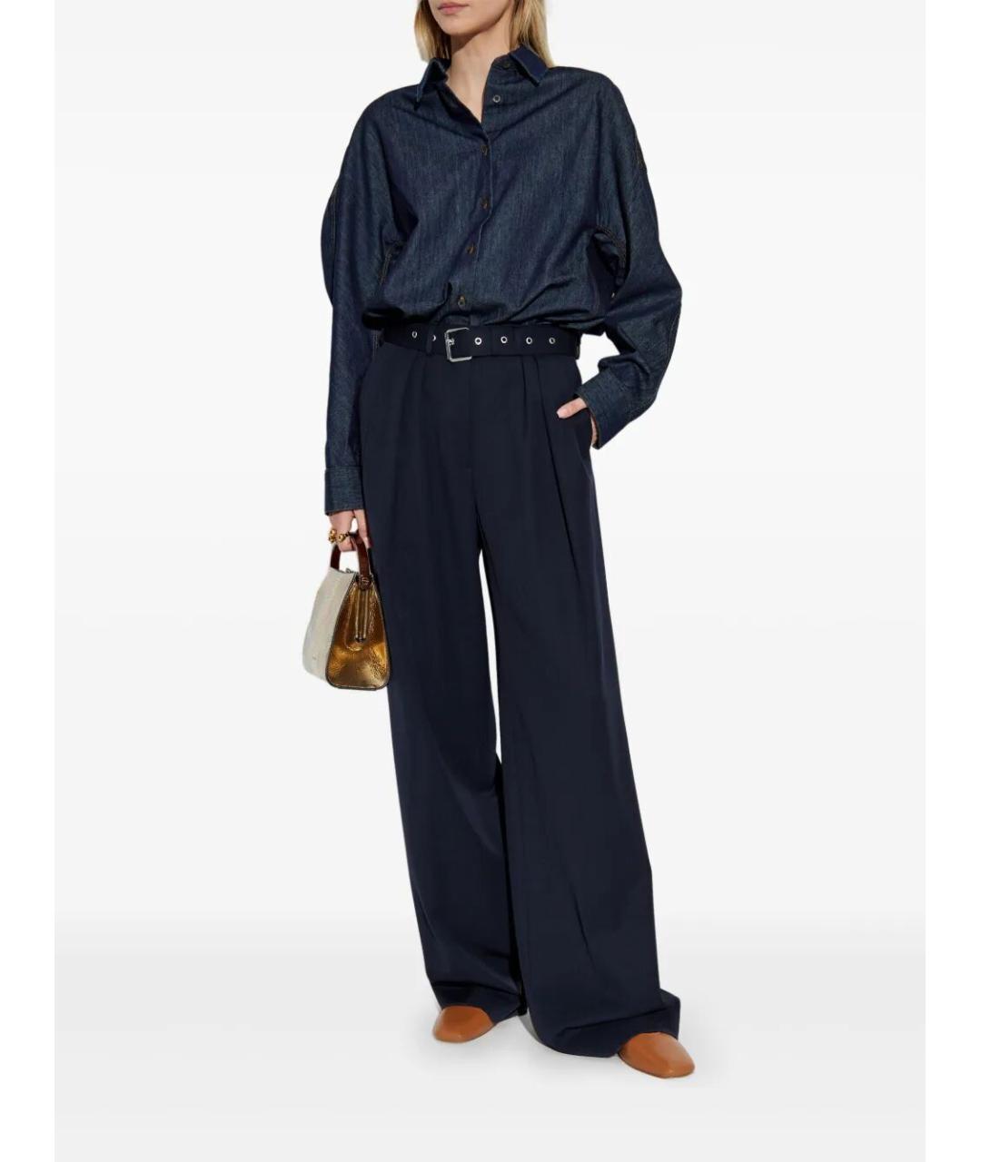 DRIES VAN NOTEN Синяя хлопковая рубашка, фото 2