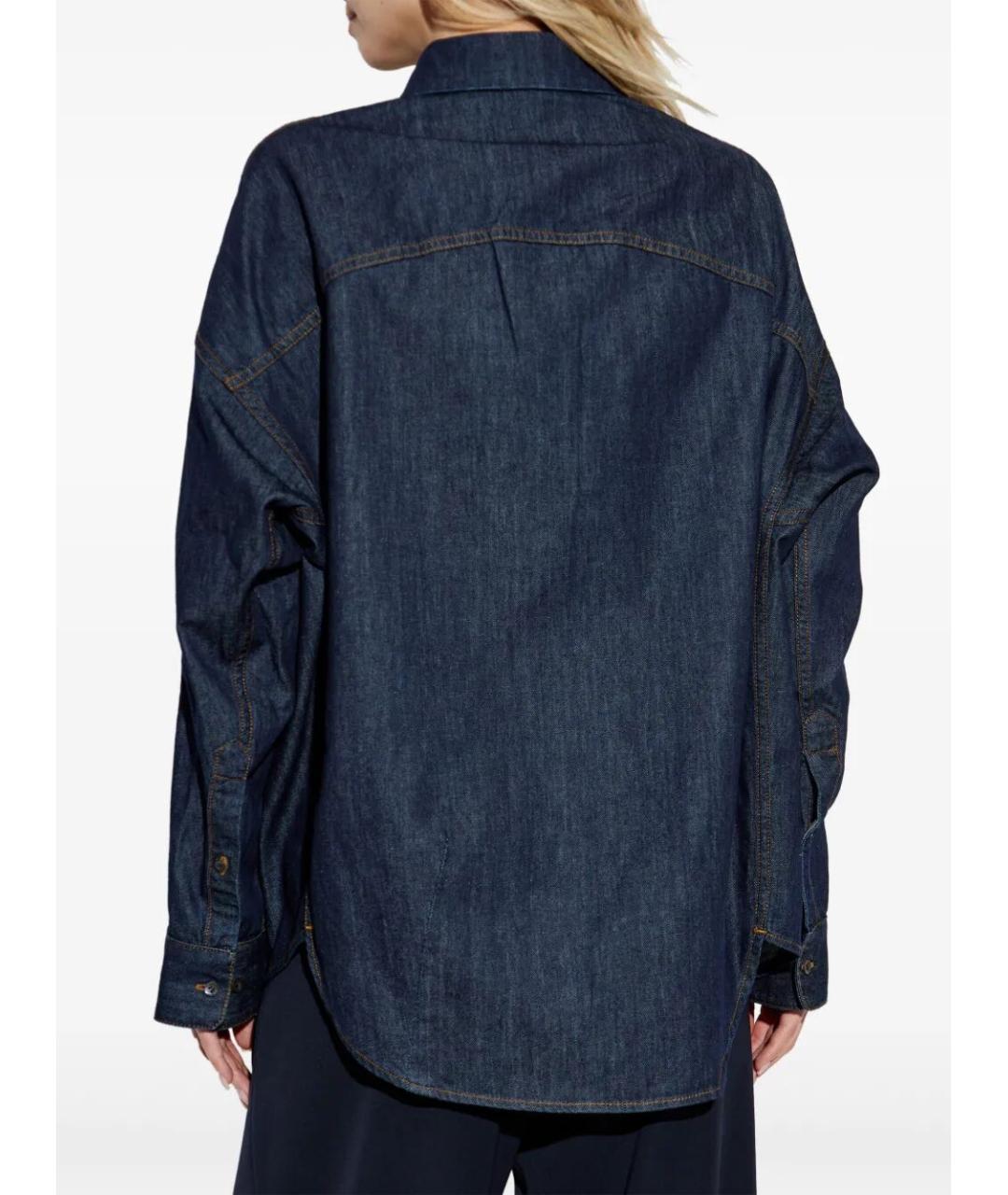 DRIES VAN NOTEN Синяя хлопковая рубашка, фото 4