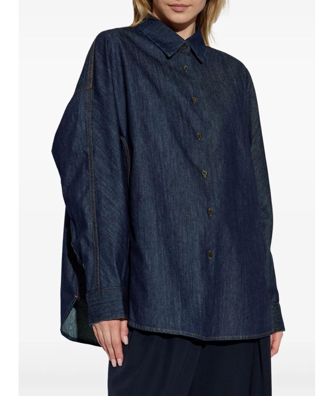 DRIES VAN NOTEN Синяя хлопковая рубашка, фото 3