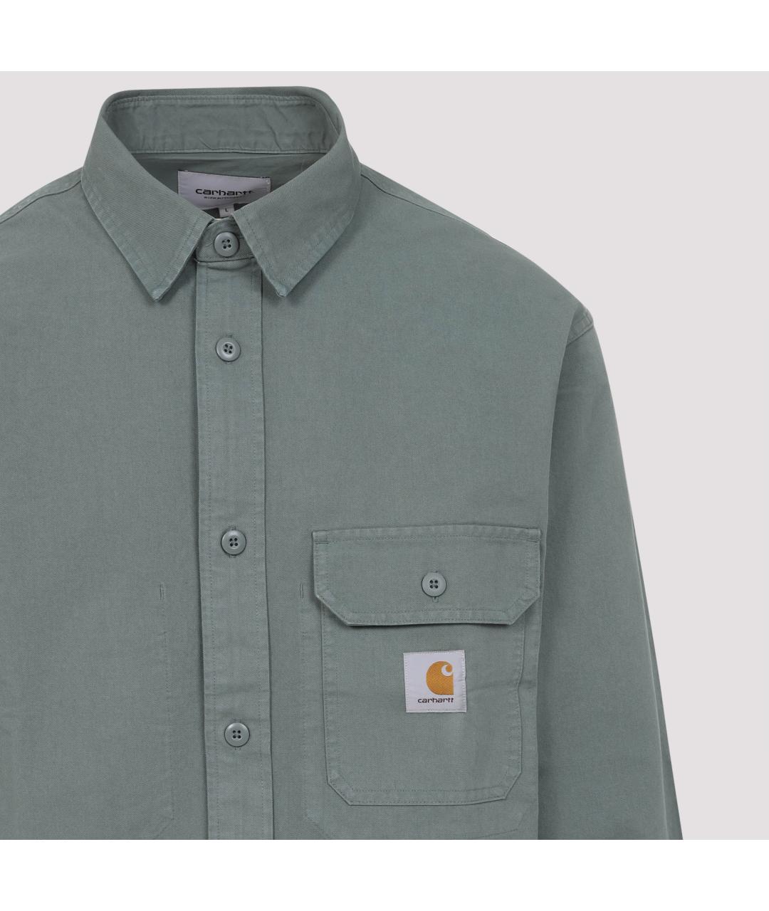 CARHARTT WIP Зеленая хлопковая кэжуал рубашка, фото 4