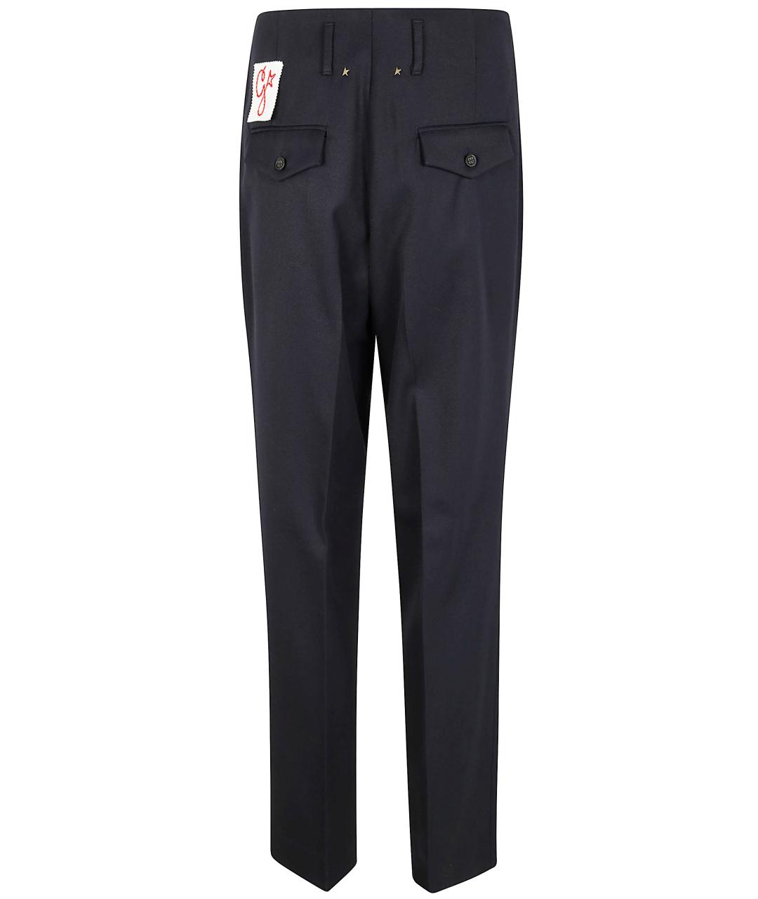 GOLDEN GOOSE DELUXE BRAND Темно-синие полиэстеровые повседневные брюки, фото 2