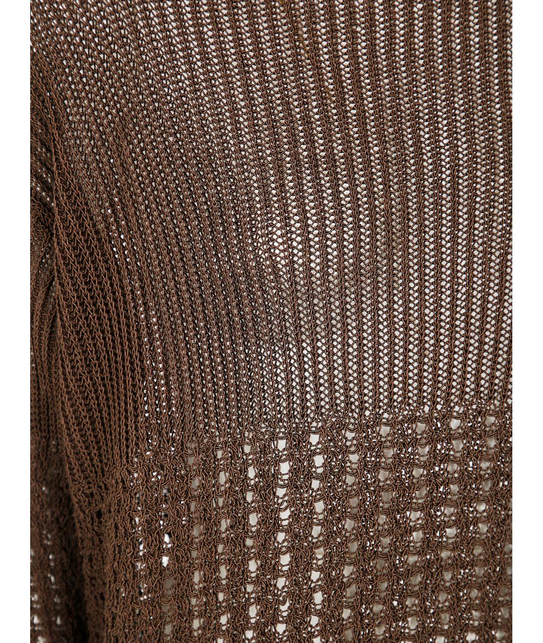 MAX MARA Коричневый хлопковый джемпер / свитер, фото 3