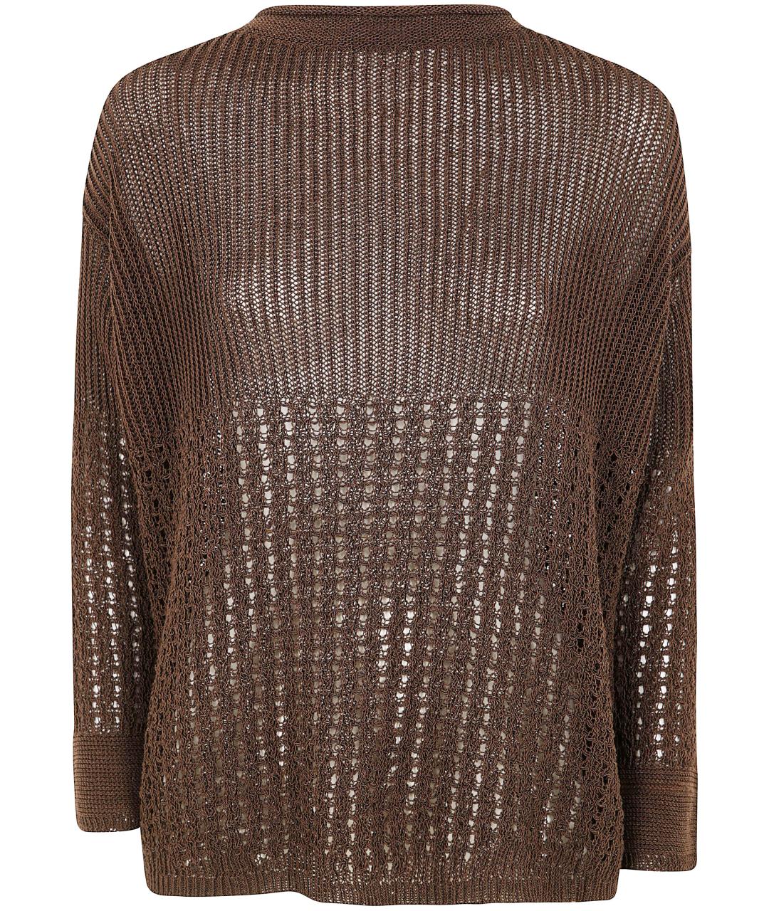 MAX MARA Коричневый хлопковый джемпер / свитер, фото 1
