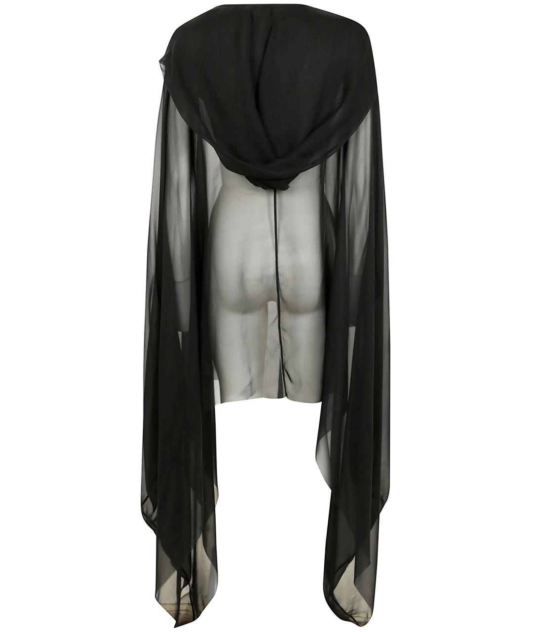 RICK OWENS Черный шелковый кардиган, фото 2