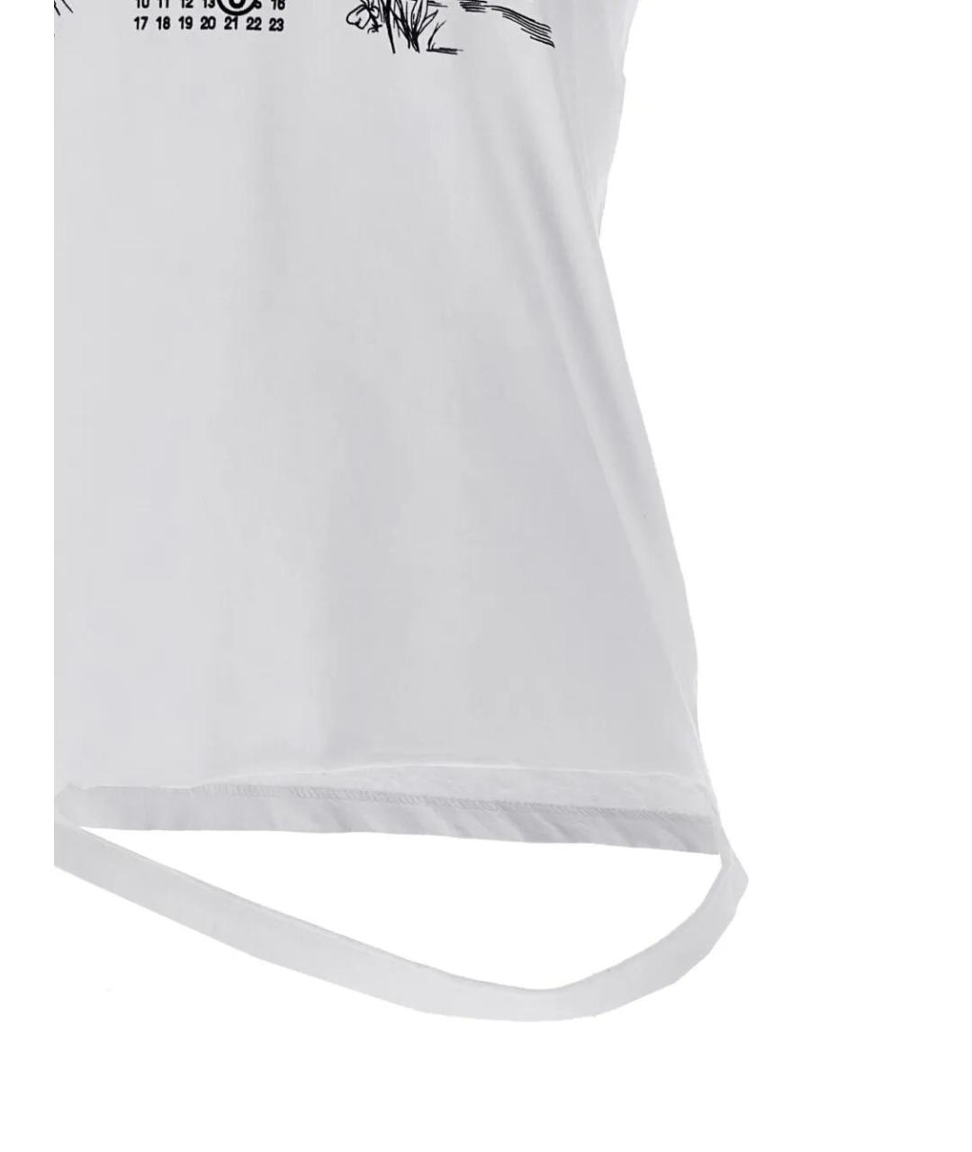 MM6 MAISON MARGIELA Белая хлопковая футболка, фото 4