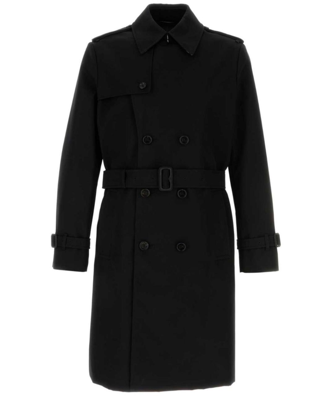 BURBERRY Черное полиэстеровое пальто, фото 1