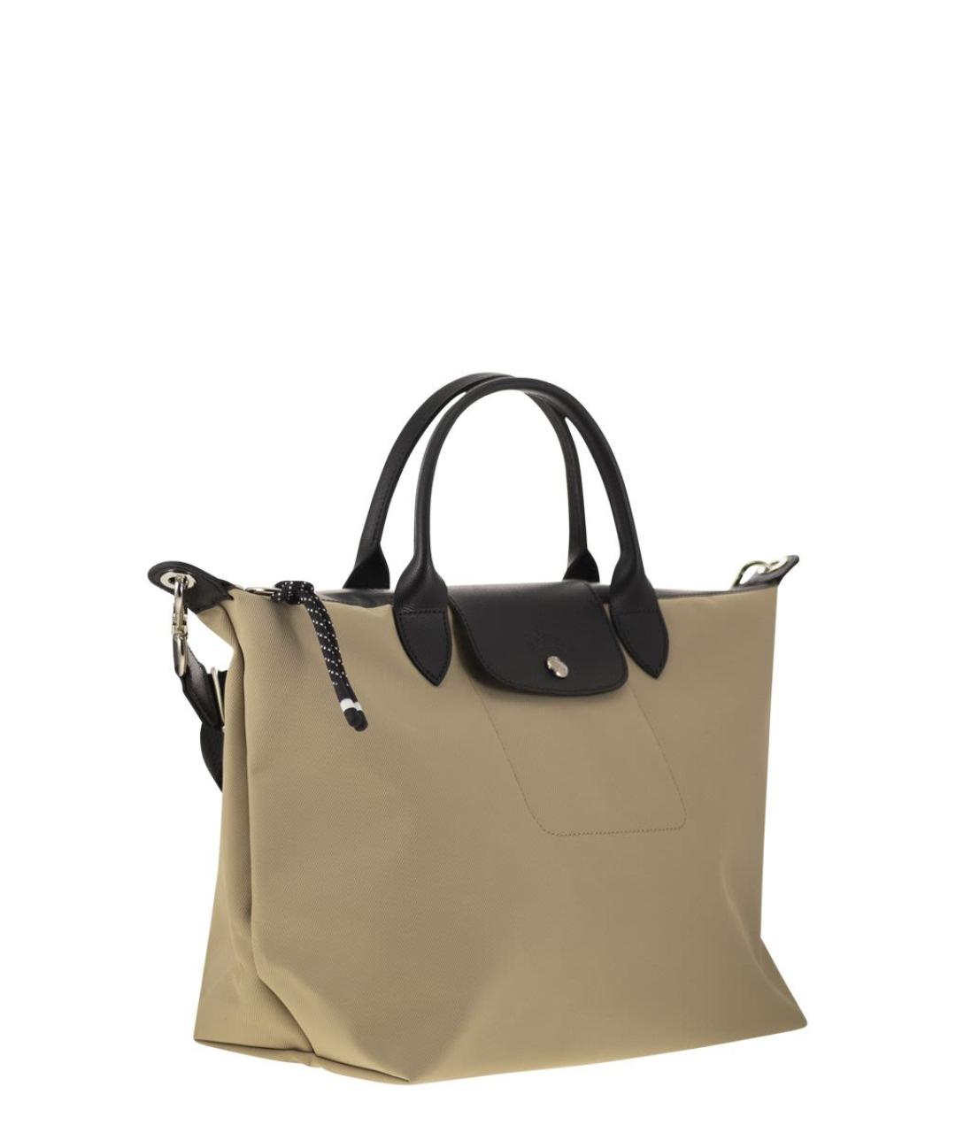 LONGCHAMP Бежевая тканевая сумка тоут, фото 4