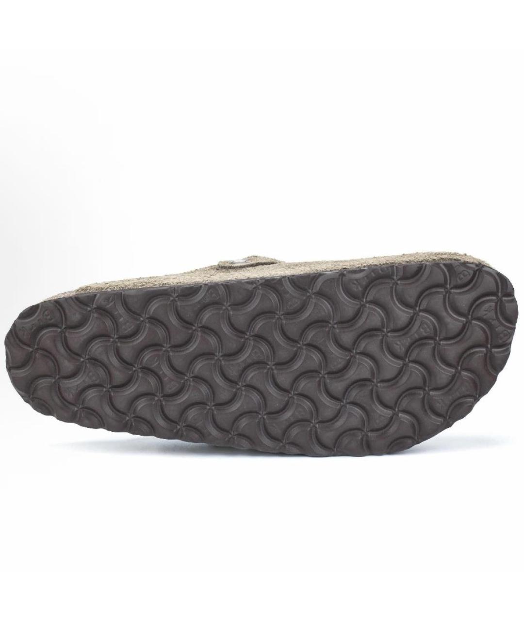 BIRKENSTOCK Бежевые замшевые сабо, фото 4
