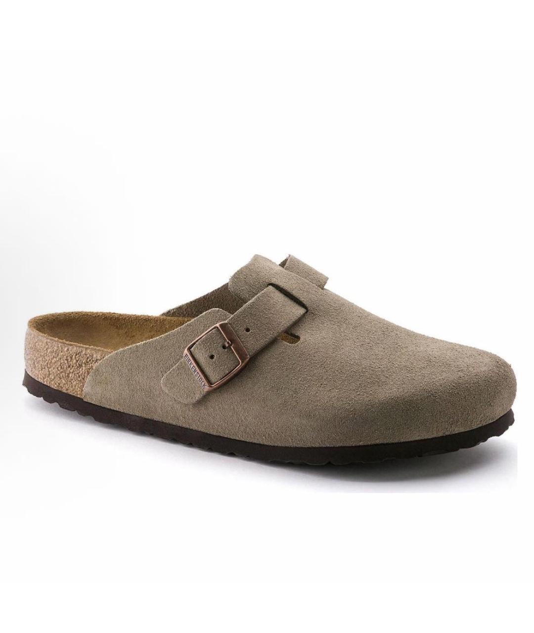 BIRKENSTOCK Бежевые замшевые сабо, фото 5