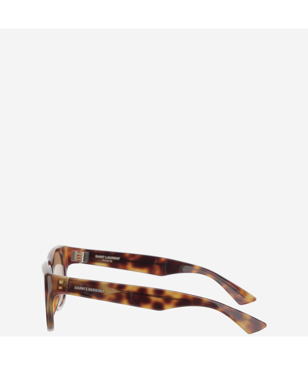 SAINT LAURENT Коричневые солнцезащитные очки, фото 2