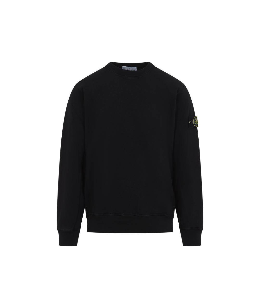 STONE ISLAND Черный хлопковый джемпер / свитер, фото 1