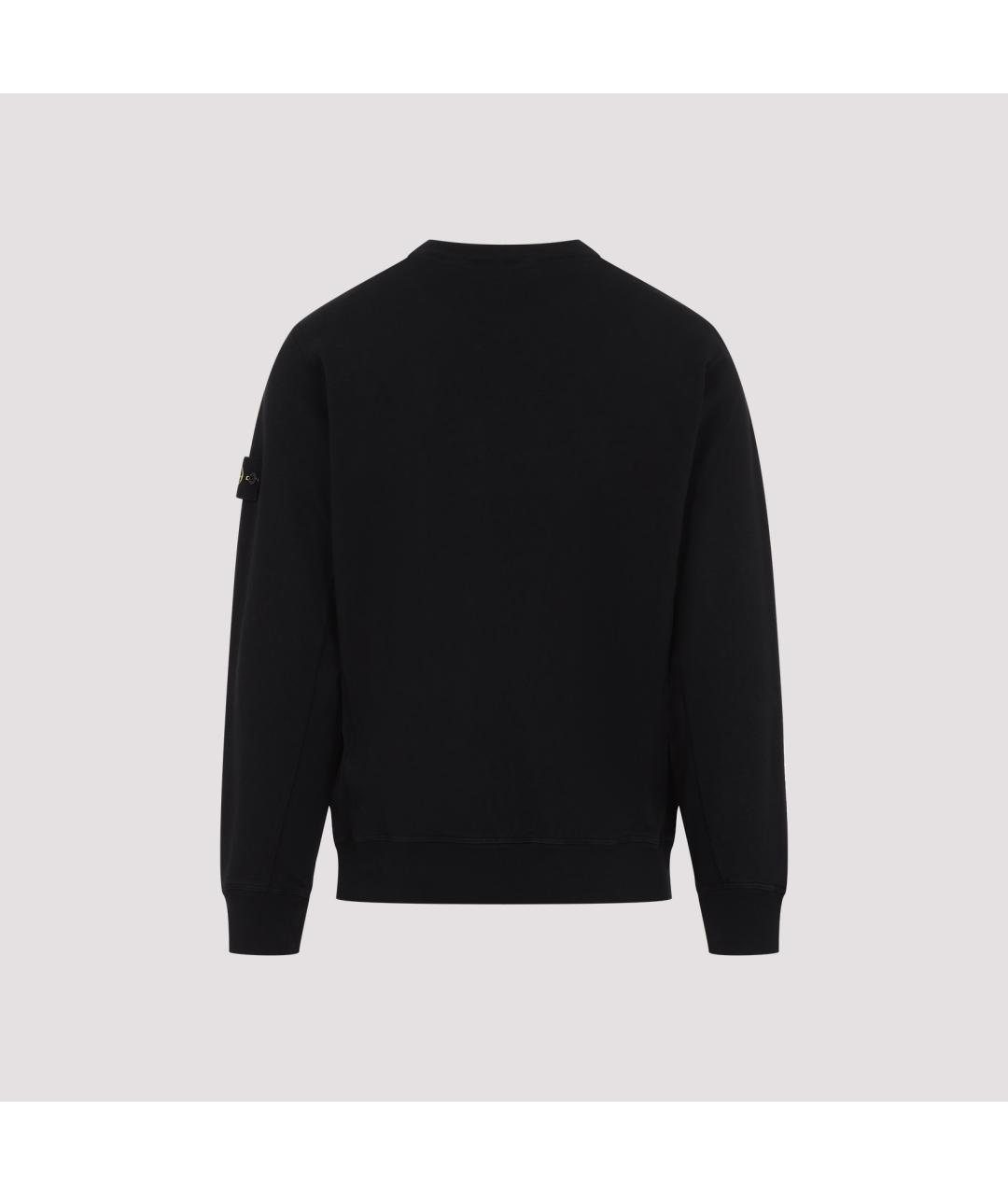 STONE ISLAND Черный хлопковый джемпер / свитер, фото 3
