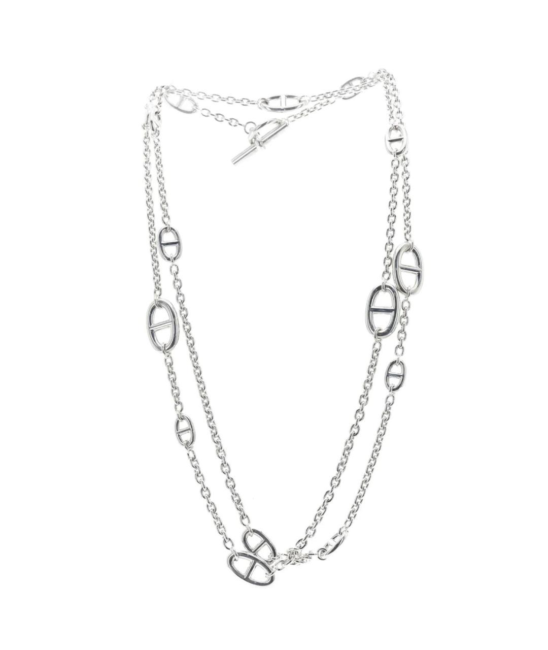 HERMES Серебряное серебряное колье, фото 3
